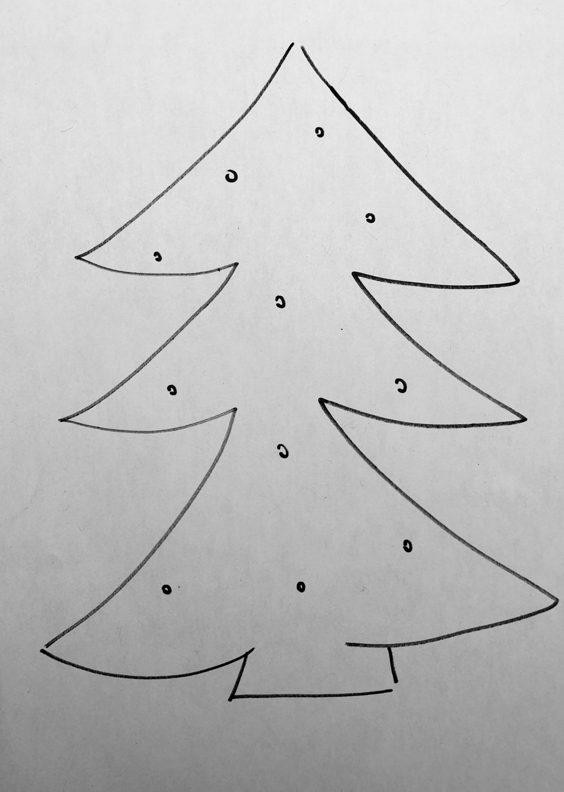 Bild zum Schritt 3 für die Kinder-Beschäftigung: 'Solltet ihr einen Baum malen, dann markiert durch kleine Punkte,...'