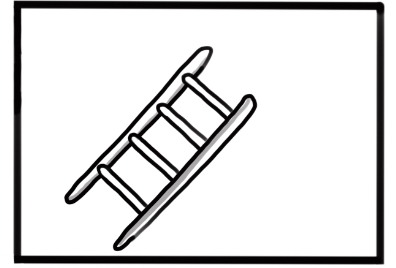 Bild zum Schritt 13 für das Bastel- und DIY-Abenteuer für Kinder: 'Leiter:  Die Leiter ist das Arbeitsmittel des Schornsteinfegers und...'