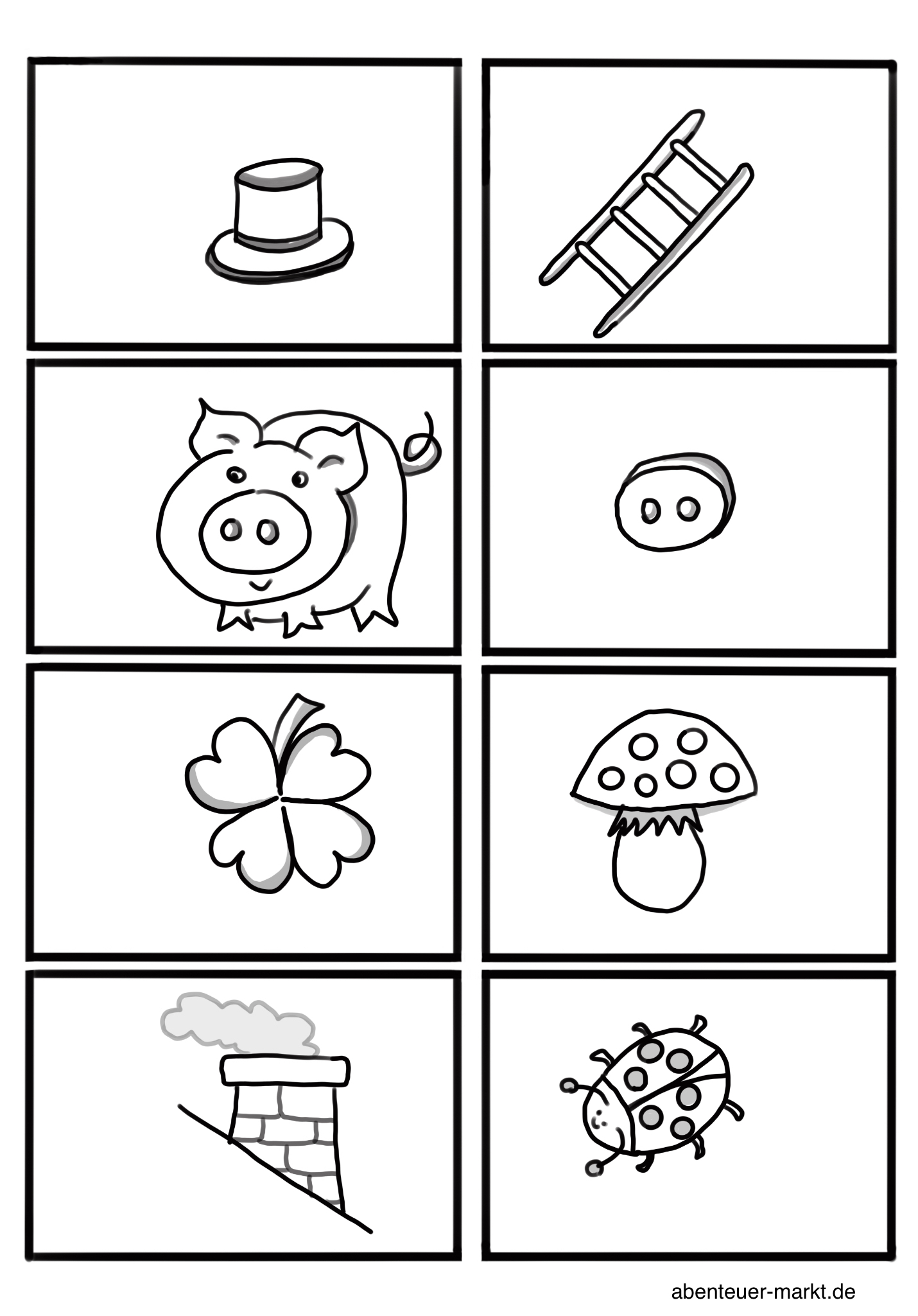 Bild zum Schritt 2 für das Bastel- und DIY-Abenteuer für Kinder: 'Druckt euch die Symbol-Karten aus oder malt euch die Symbole...'