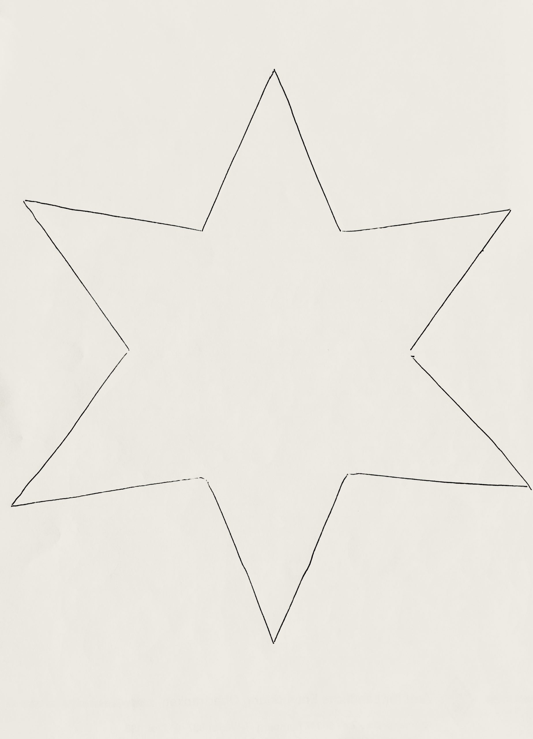 Bild zum Schritt 1 für die Kinder-Beschäftigung: 'Für jeden fertigen Stern brauchst du zwei ausgeschnittene Sterne. Dafür...'