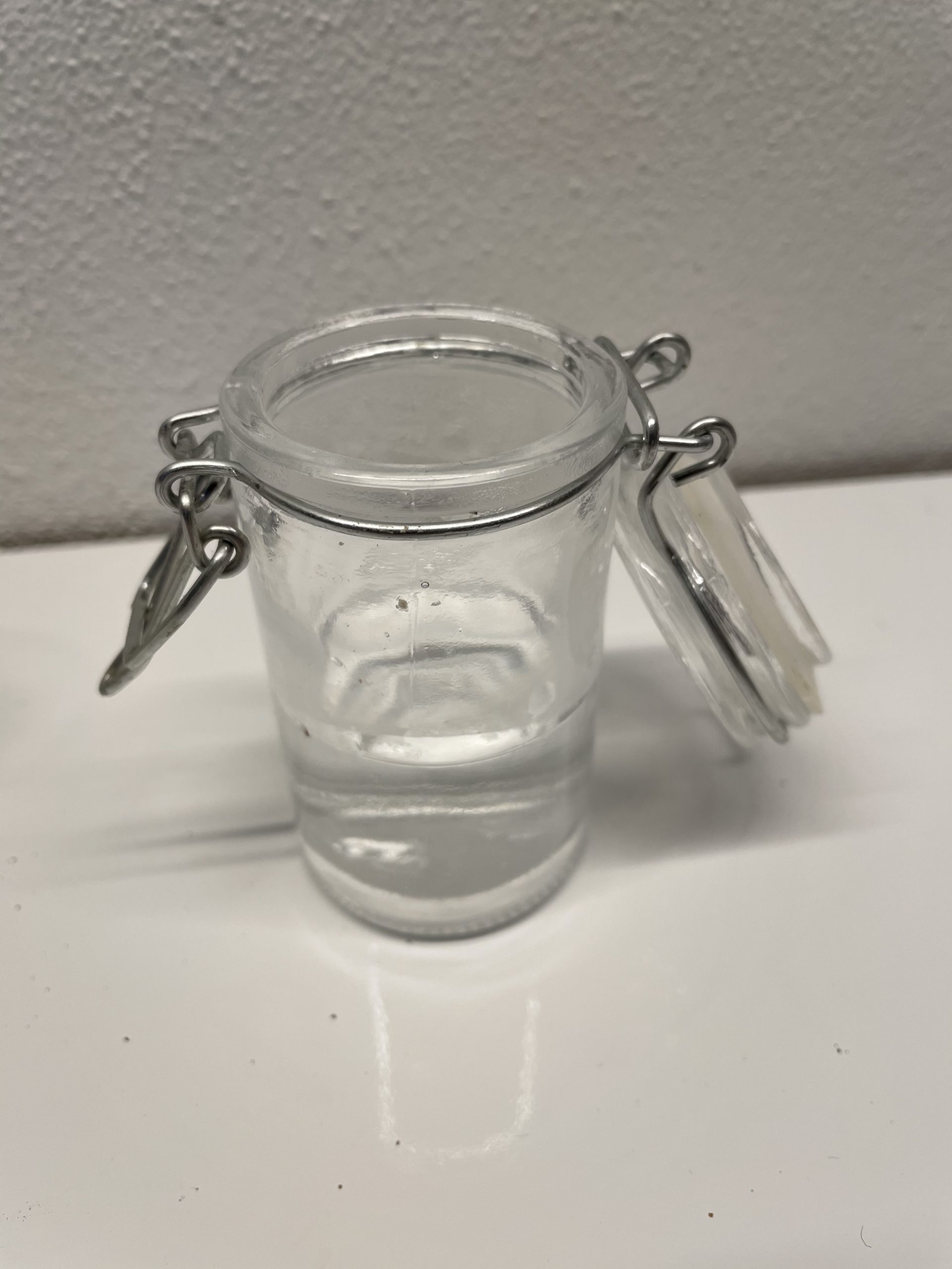 Bild zum Schritt 1 für das Bastel- und DIY-Abenteuer für Kinder: 'Verwendet ein kleines Gefäß, möglichst aus Glas. So seht ihr...'