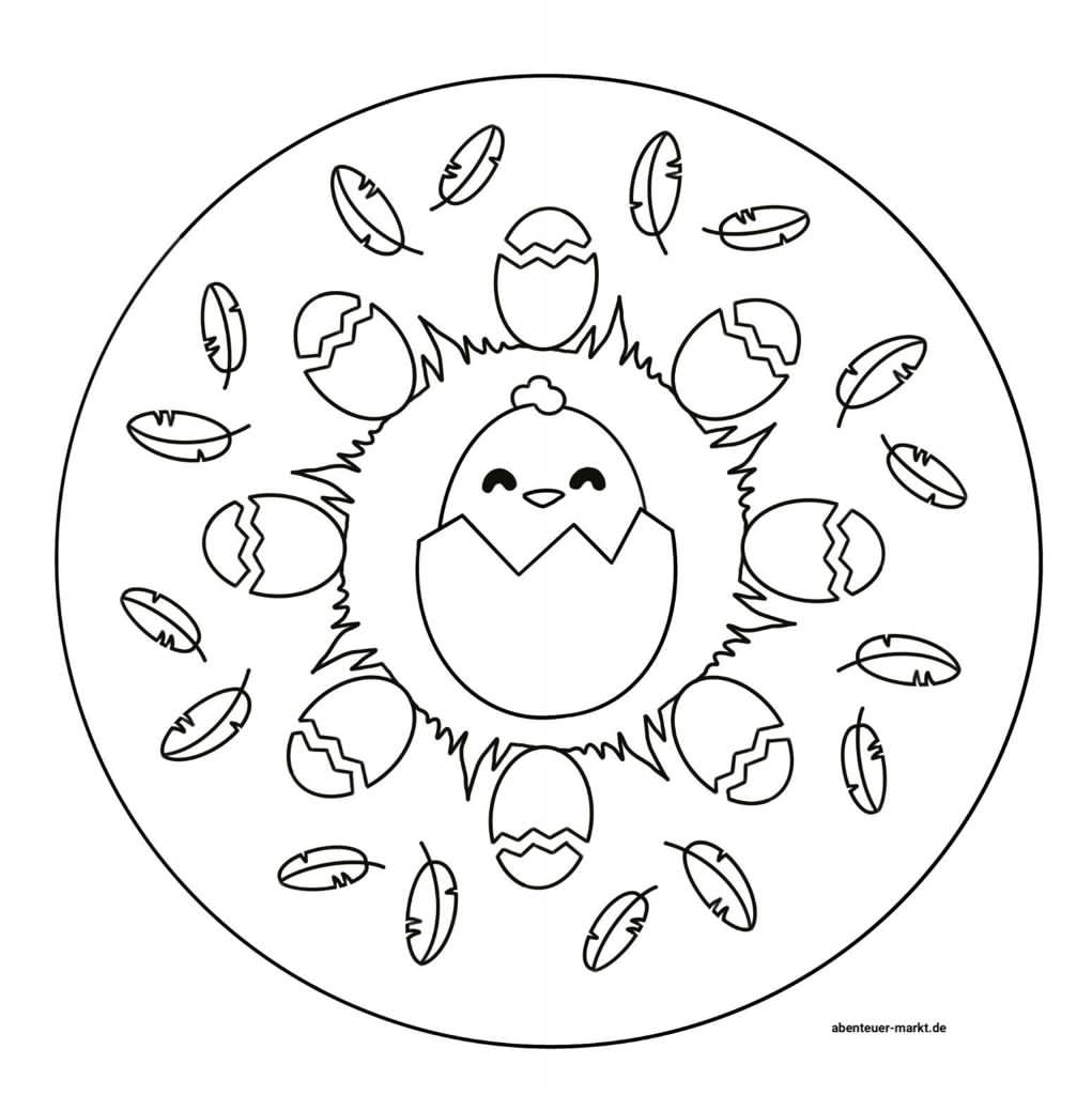 2. Bild zum Schritt 2 für die Kinder-Beschäftigung: 'Wählt euch ein Mandala aus und druckt es aus. Legt...'