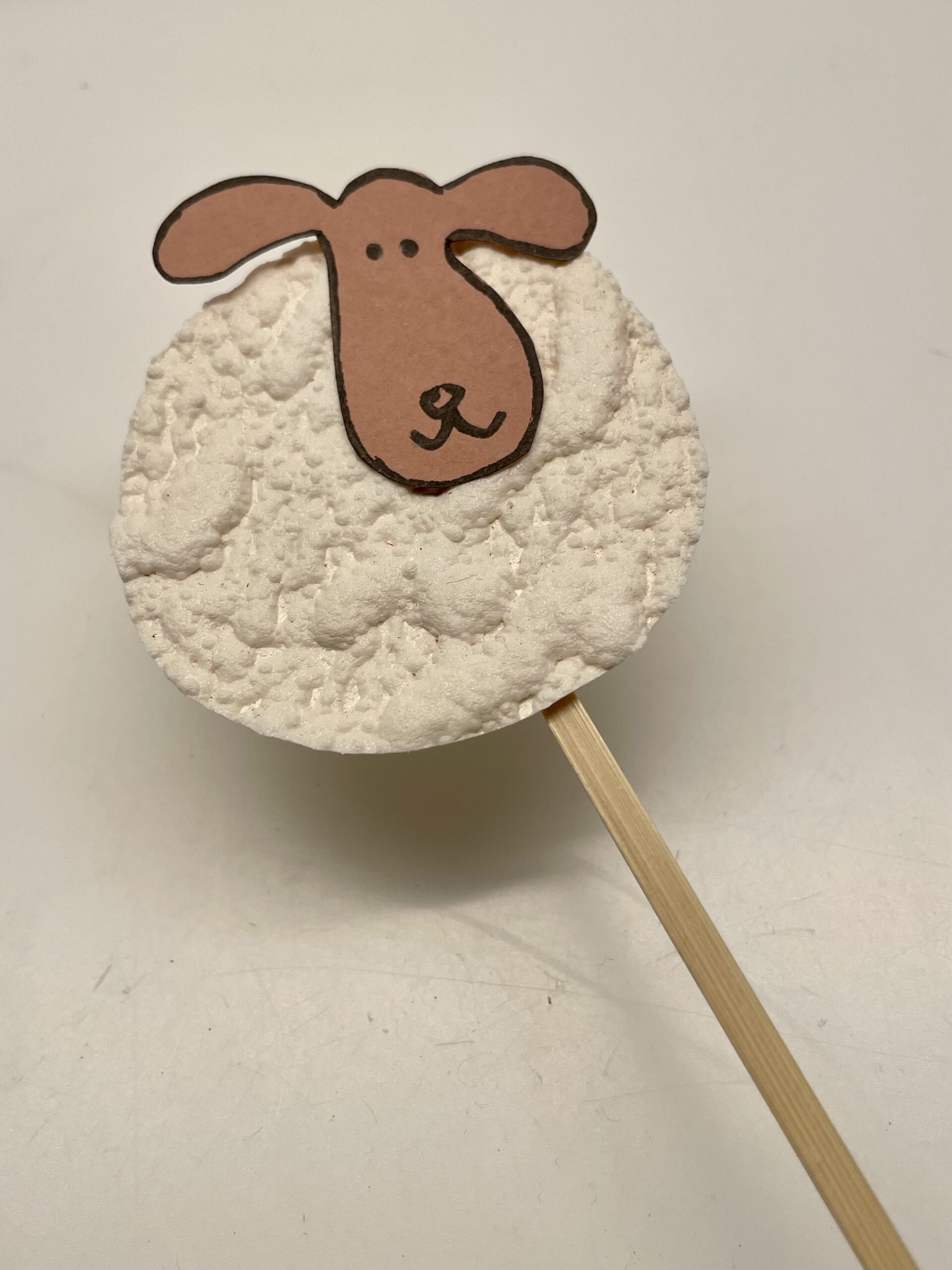Bild zum Schritt 15 für das Bastel- und DIY-Abenteuer für Kinder: 'Nun könnt ihr das Schaf als Dekoration verwenden und zum...'