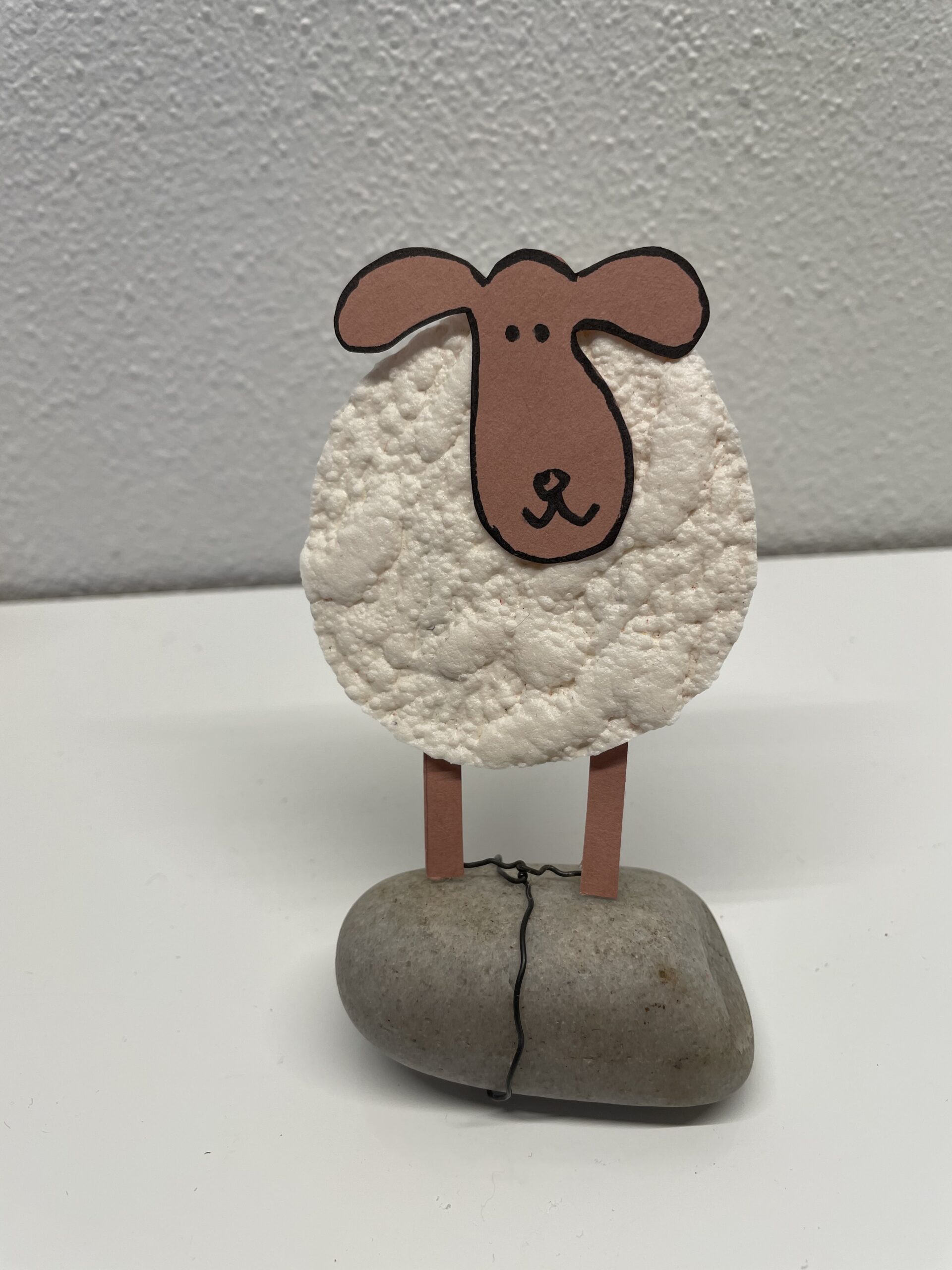 Bild zum Schritt 11 für das Bastel- und DIY-Abenteuer für Kinder: 'Fertig ist das Schaf.'