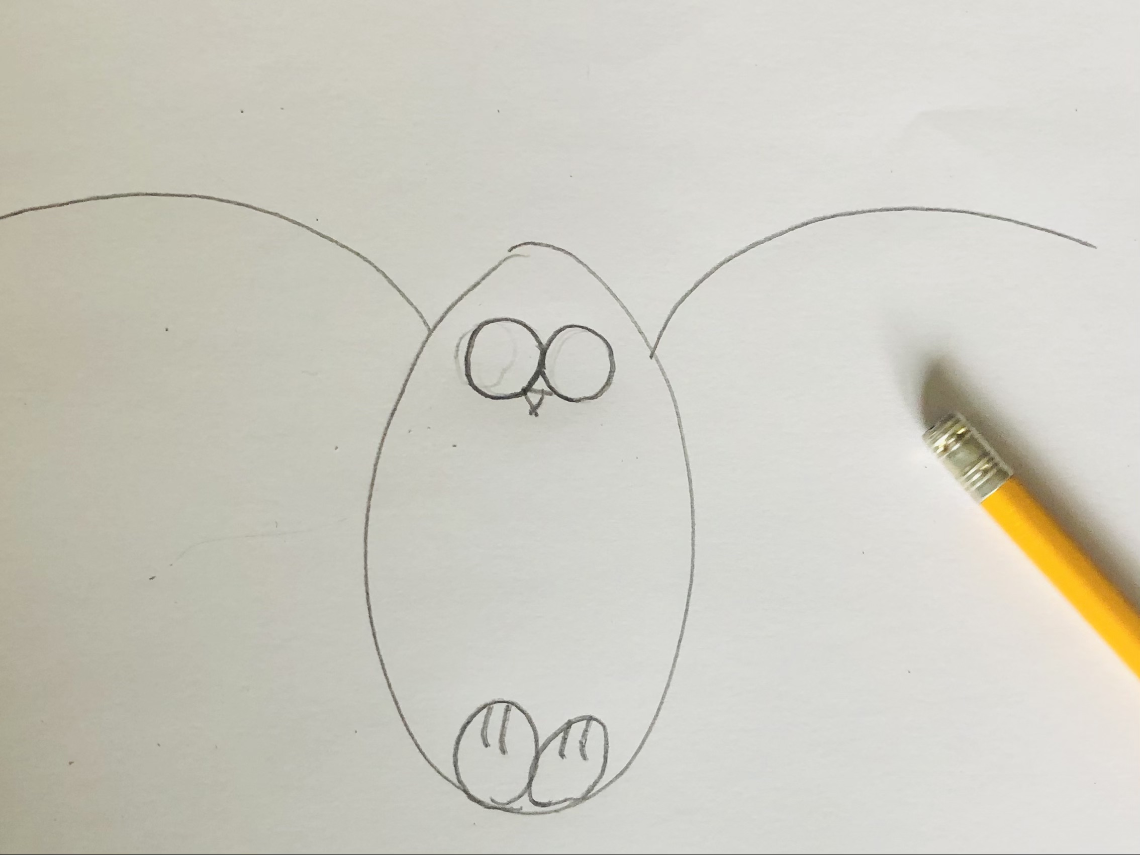 Bild zum Schritt 6 für das Bastel- und DIY-Abenteuer für Kinder: 'Nun malt ihr den Schnabel. Dafür malt ihr ein kleines...'