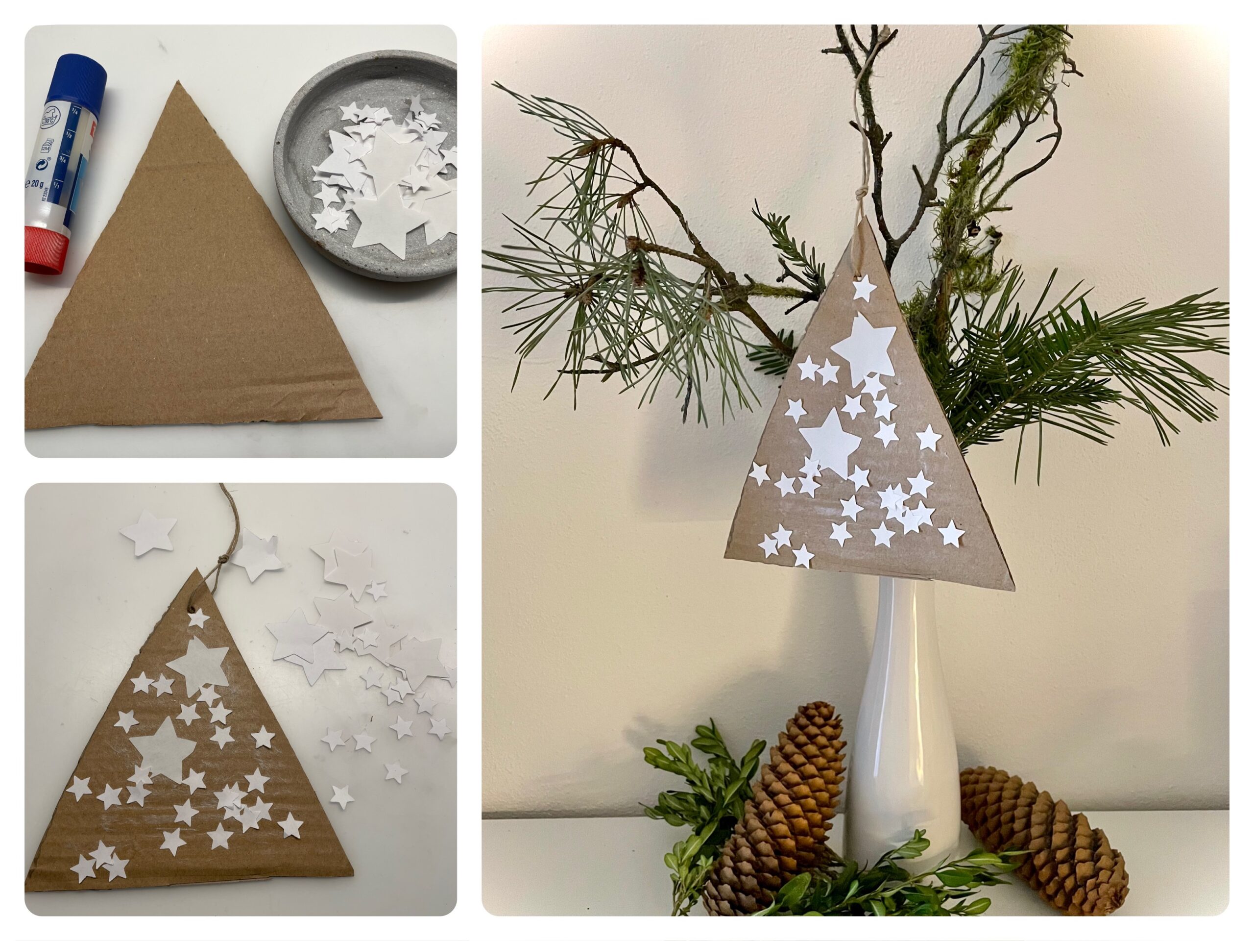 3. Bild zum Schritt 10 für das Bastel- und DIY-Abenteuer für Kinder: 'Verwendet ihr den Weihnachtsbaum aus Pappe zur Dekoration, dann klebt...'