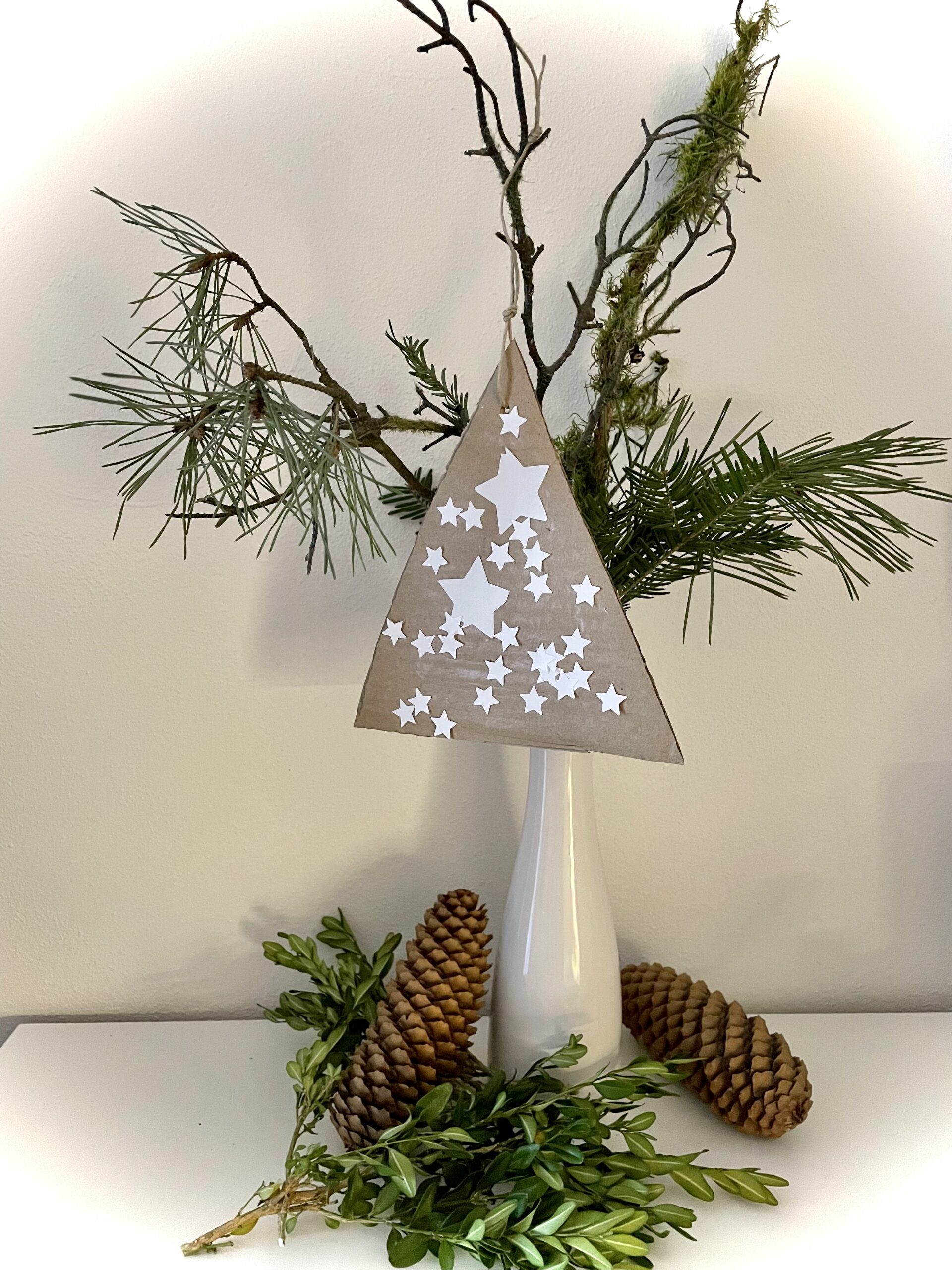 2. Bild zum Schritt 9 für das Bastel- und DIY-Abenteuer für Kinder: 'Verwendet ihr den Weihnachtsbaum aus Pappe zur Dekoration, dann klebt...'