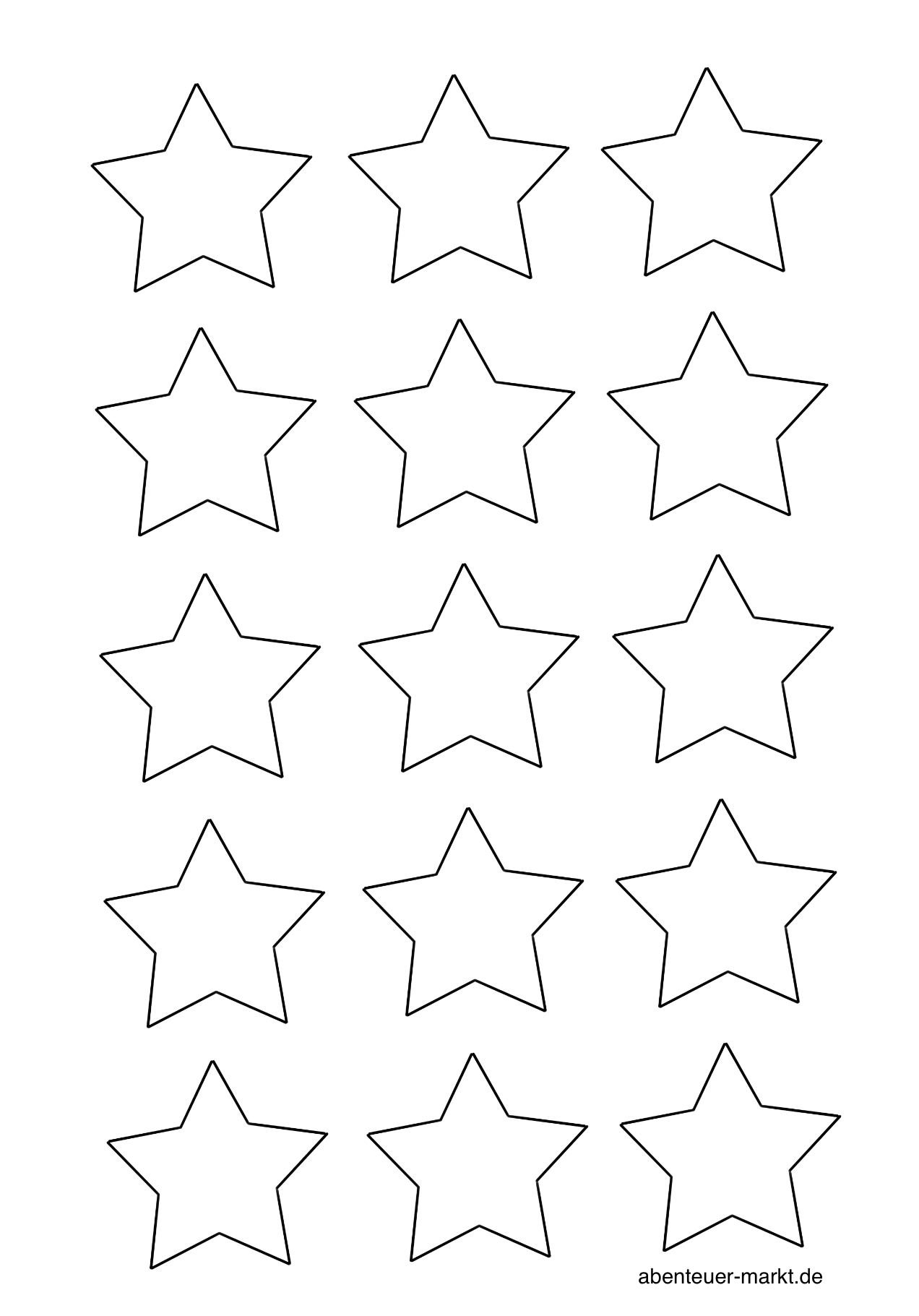 Bild zum Schritt 15 für das Bastel- und DIY-Abenteuer für Kinder: 'Solltet ihr eine Vorlage für Sterne benötigen, dann druckt euch...'