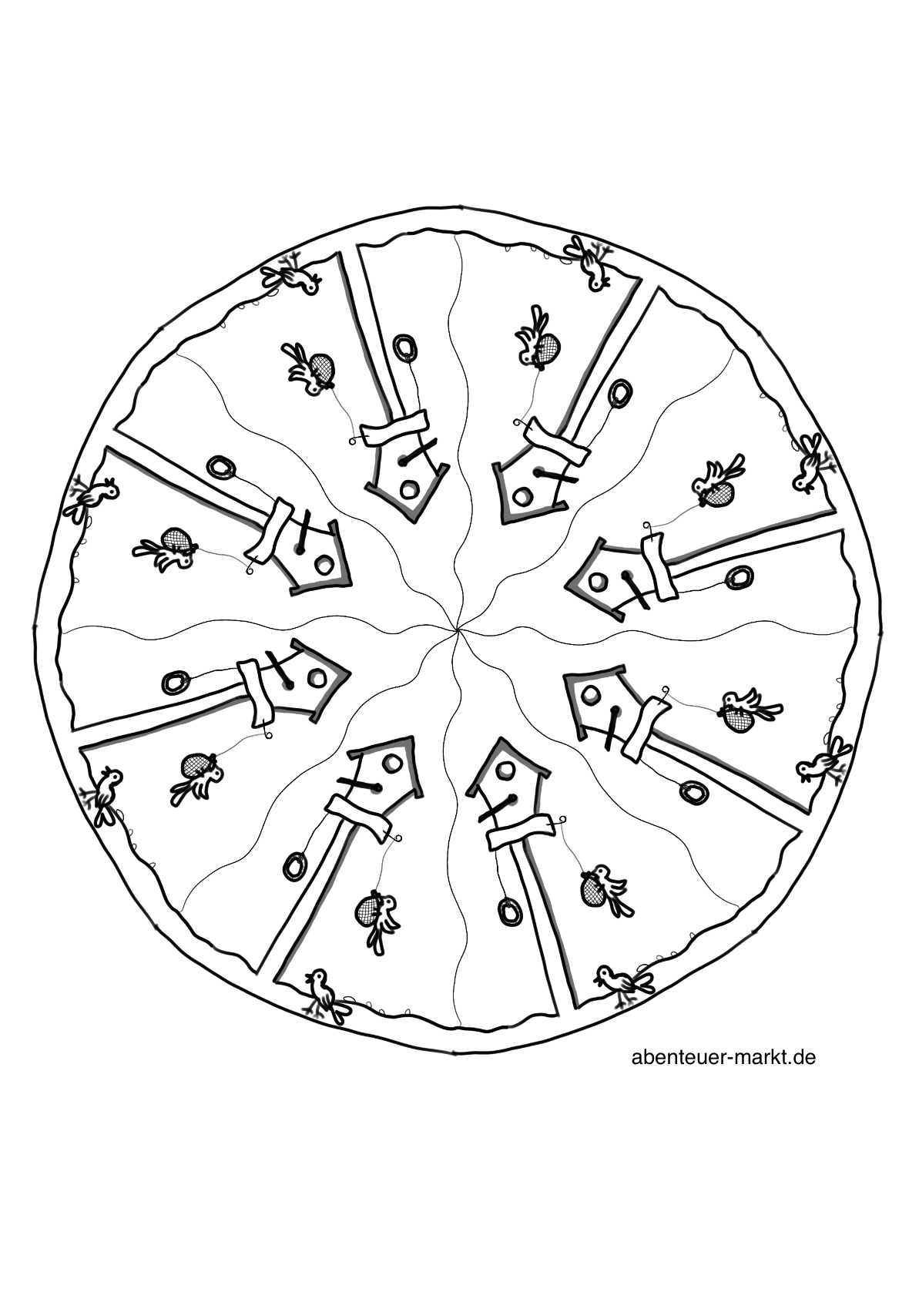 7. Bild zum Schritt 6 für das Bastel- und DIY-Abenteuer für Kinder: 'Sucht euch ein Mandala aus, druckt es aus und malt...'