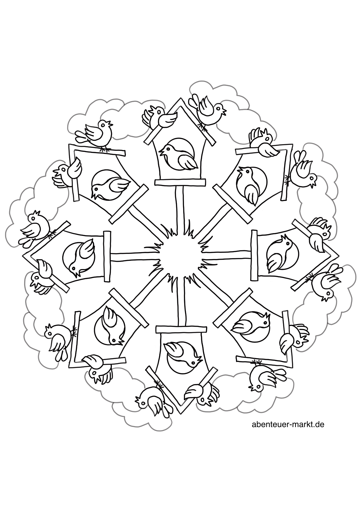 6. Bild zum Schritt 5 für das Bastel- und DIY-Abenteuer für Kinder: 'Sucht euch ein Mandala aus, druckt es aus und malt...'