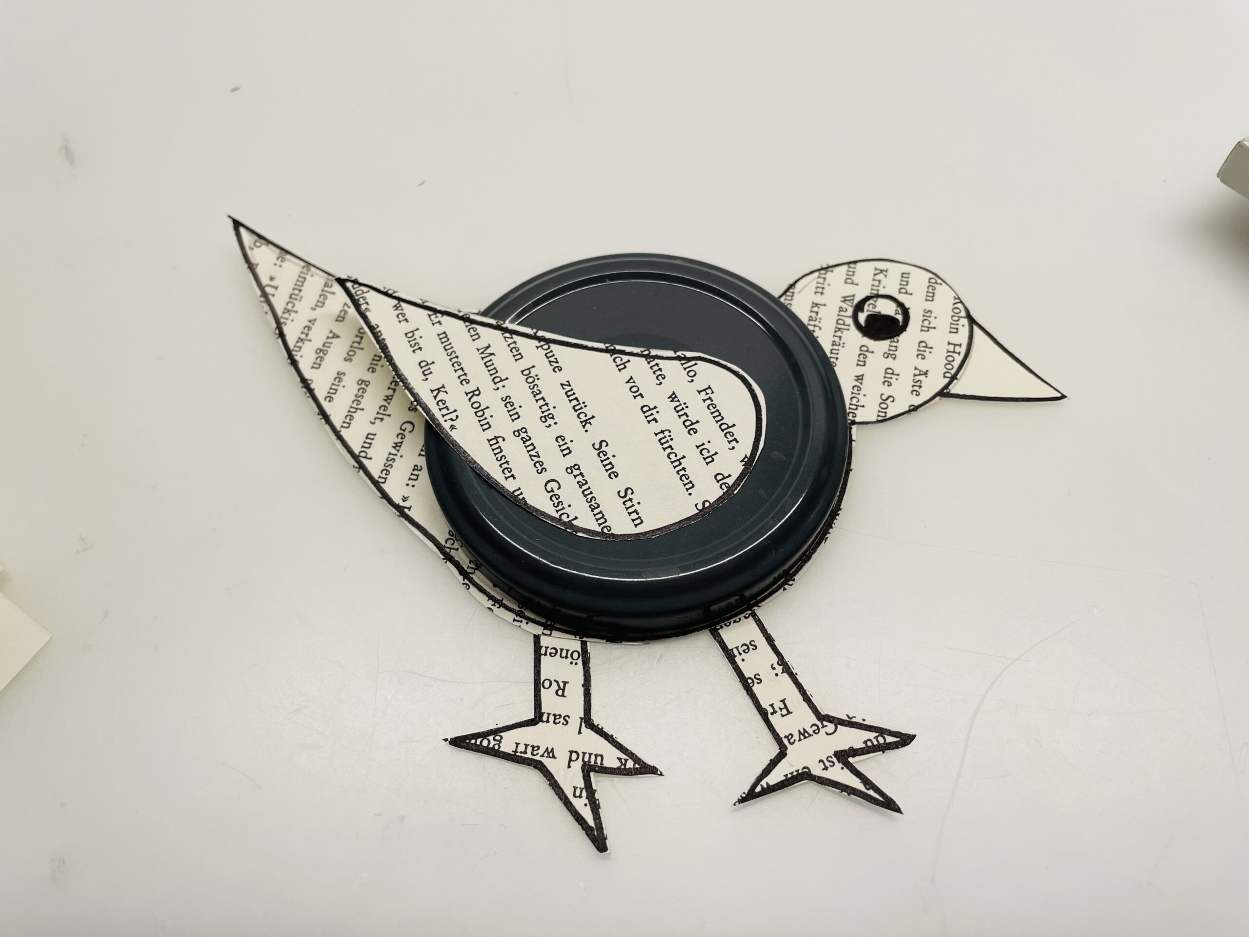 Bild zum Schritt 10 für das Bastel- und DIY-Abenteuer für Kinder: 'Malt dem Vogel ein Auge an den Kopf.  ...'