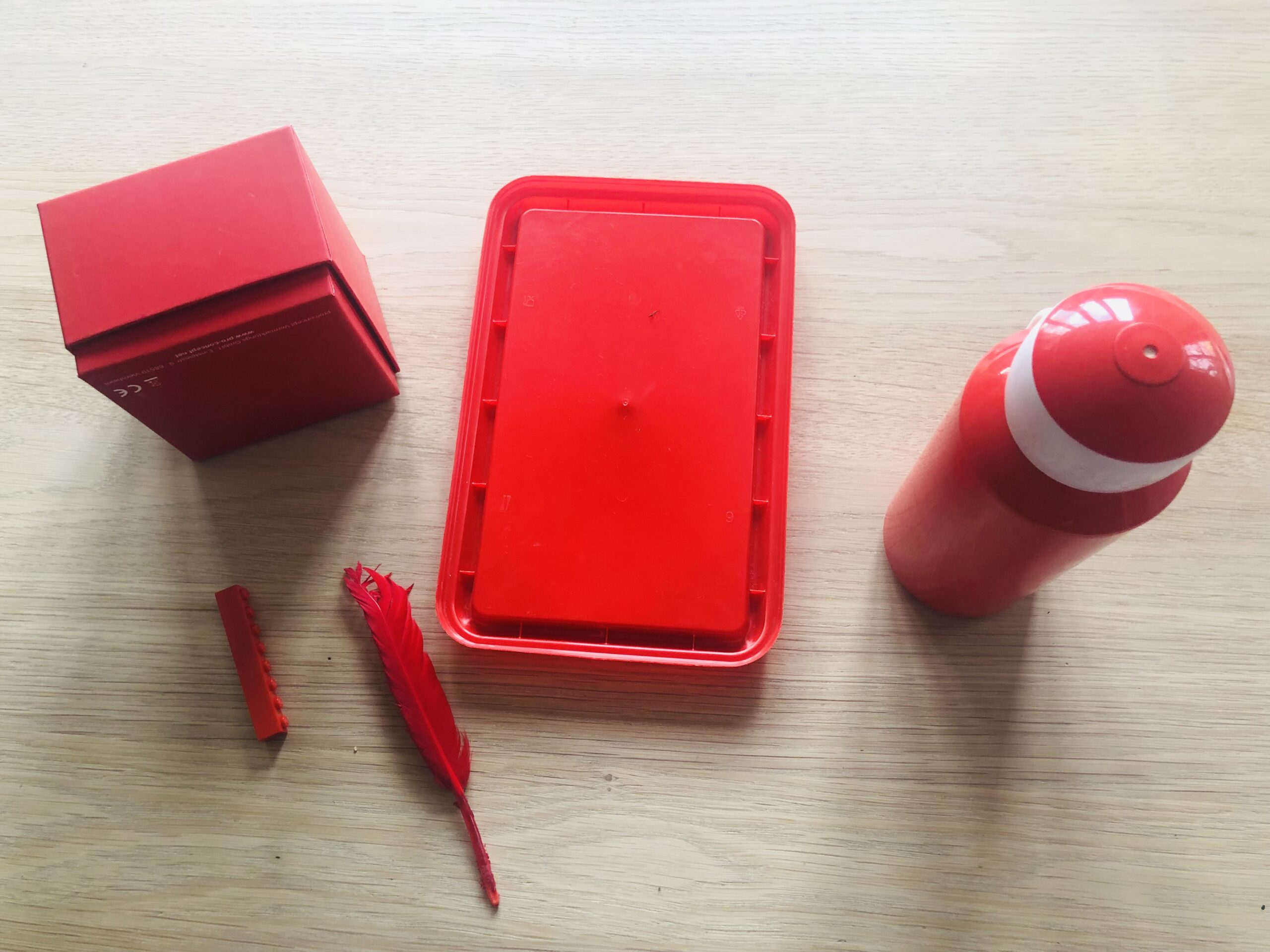 Bild zum Schritt 2 für das Bastel- und DIY-Abenteuer für Kinder: 'Zuerst suchen die Kinder in ihrem Zimmer 5 rote Gegenstände....'