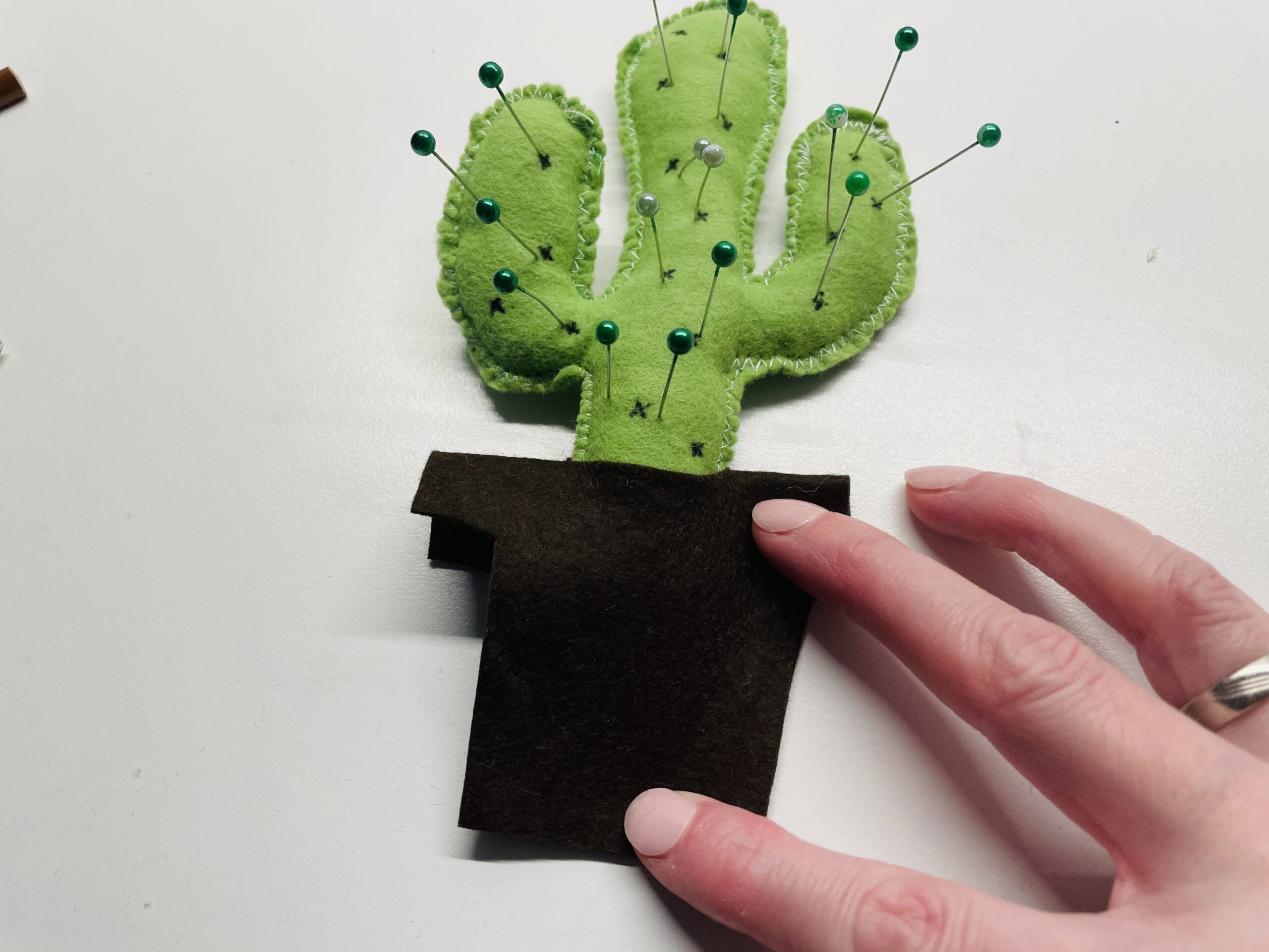 Bild zum Schritt 10 für das Bastel- und DIY-Abenteuer für Kinder: 'Um den Kaktus noch zu verschönern, könnt ihr ihn z.B....'