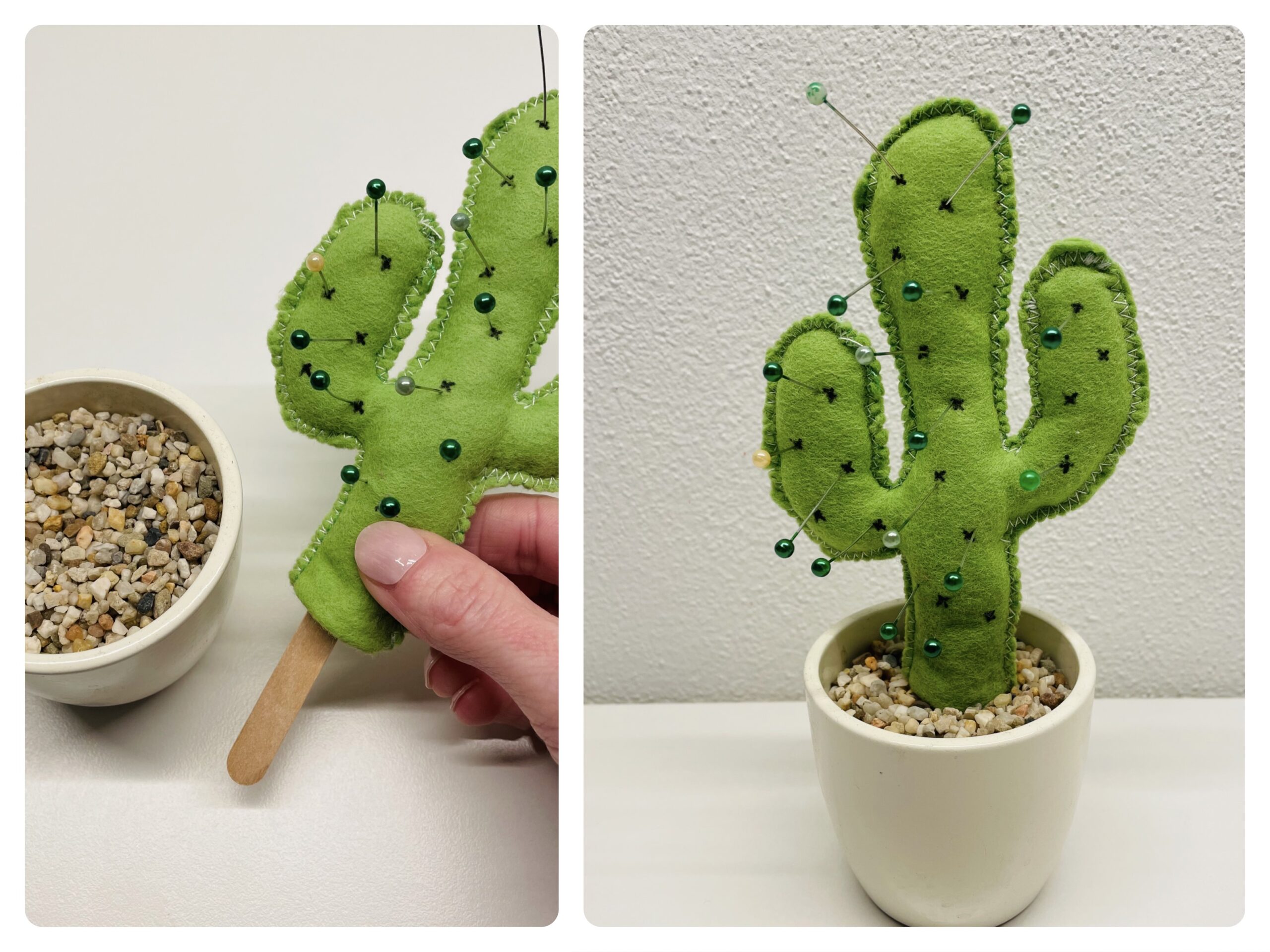 Bild zum Schritt 14 für das Bastel- und DIY-Abenteuer für Kinder: 'Als Nadelkissen:  Den Kaktus könnt ihr genauso gut in...'