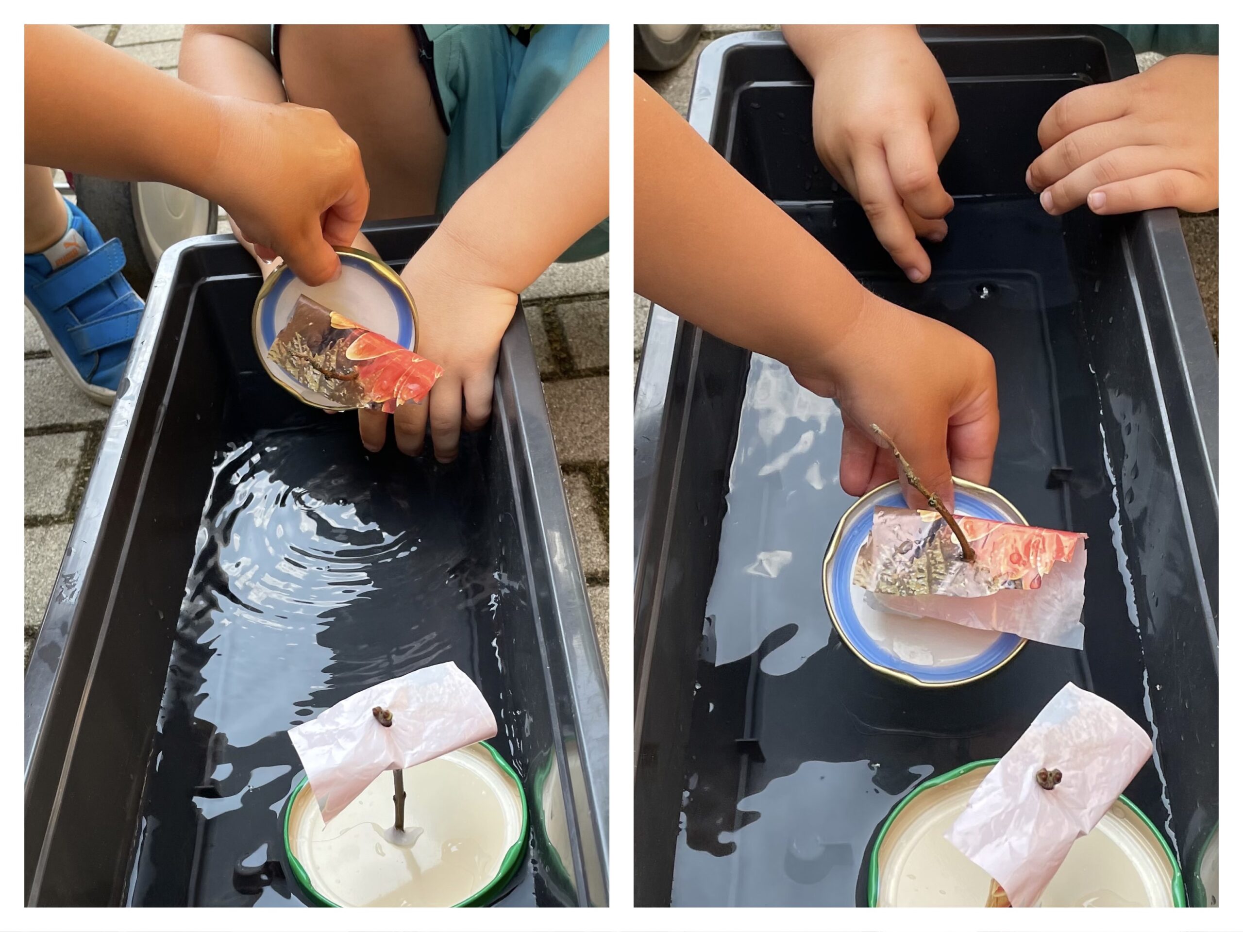 Bild zum Schritt 20 für das Bastel- und DIY-Abenteuer für Kinder: 'Aus untergetauchten Booten könnt ihr das Wasser auskippen und sie...'