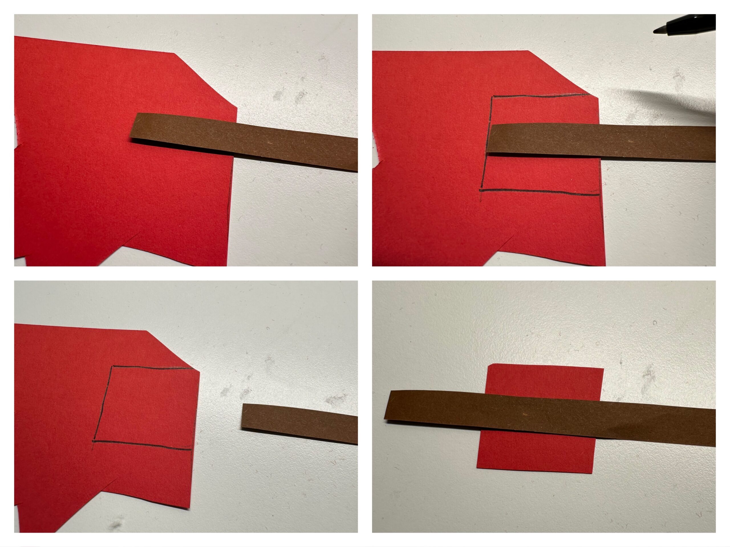 Bild zum Schritt 10 für das Bastel- und DIY-Abenteuer für Kinder: 'Schneidet einen dünnen Streifen vom braunen Tonpapier ab. Er muss...'