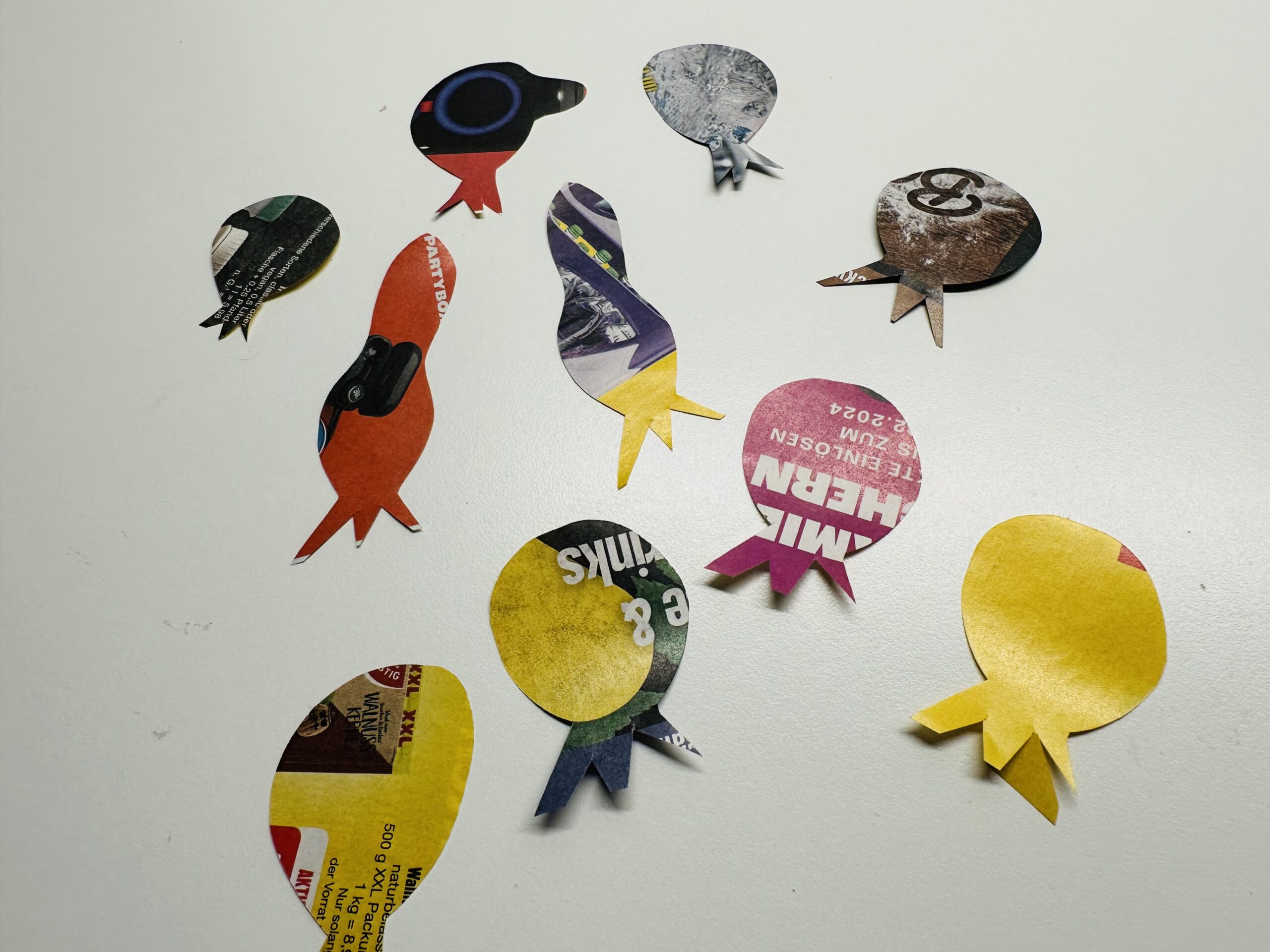 Bild zum Schritt 6 für das Bastel- und DIY-Abenteuer für Kinder: 'Malt weitere ähnliche oder andere Formen für Luftballons auf und...'