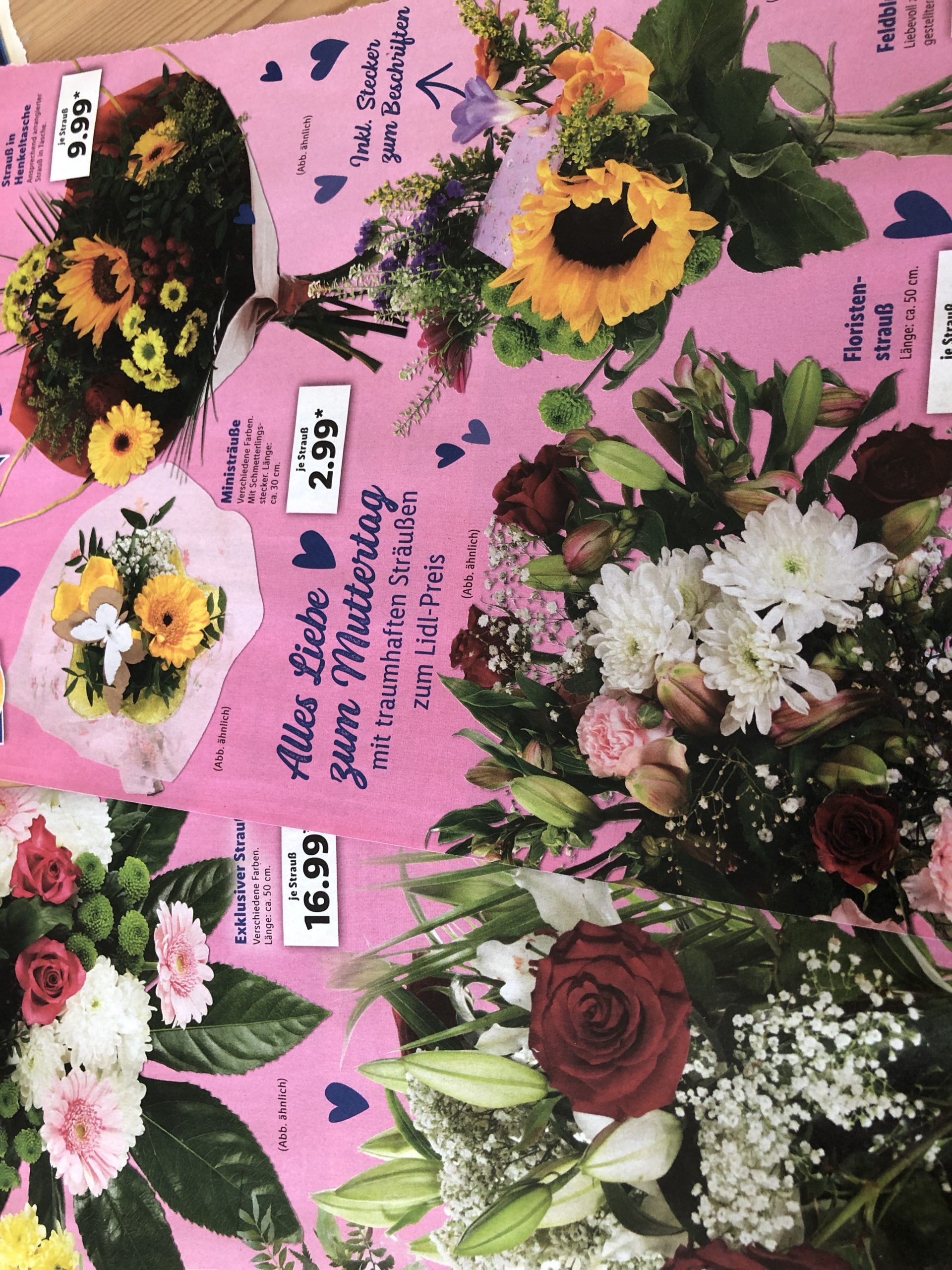 Bild zum Schritt 1 für das Bastel- und DIY-Abenteuer für Kinder: 'Aus den Werbeprospekten Bilder mit Blumenmotiven heraustrennen.'
