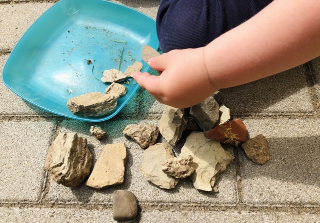 Bild zum Schritt 6 für das Bastel- und DIY-Abenteuer für Kinder: 'Sortieren der Steine (es müssen auch nicht immer alle Steine...'