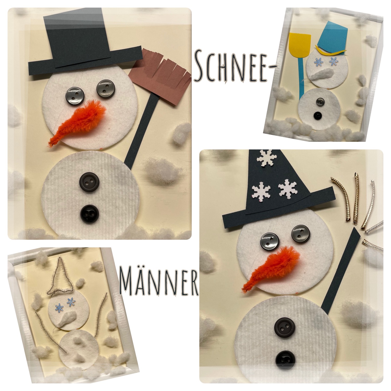 Titelbild zur Bastel- und DIY-Idee für Kinder '(570) Schneemänner (Varianten)'