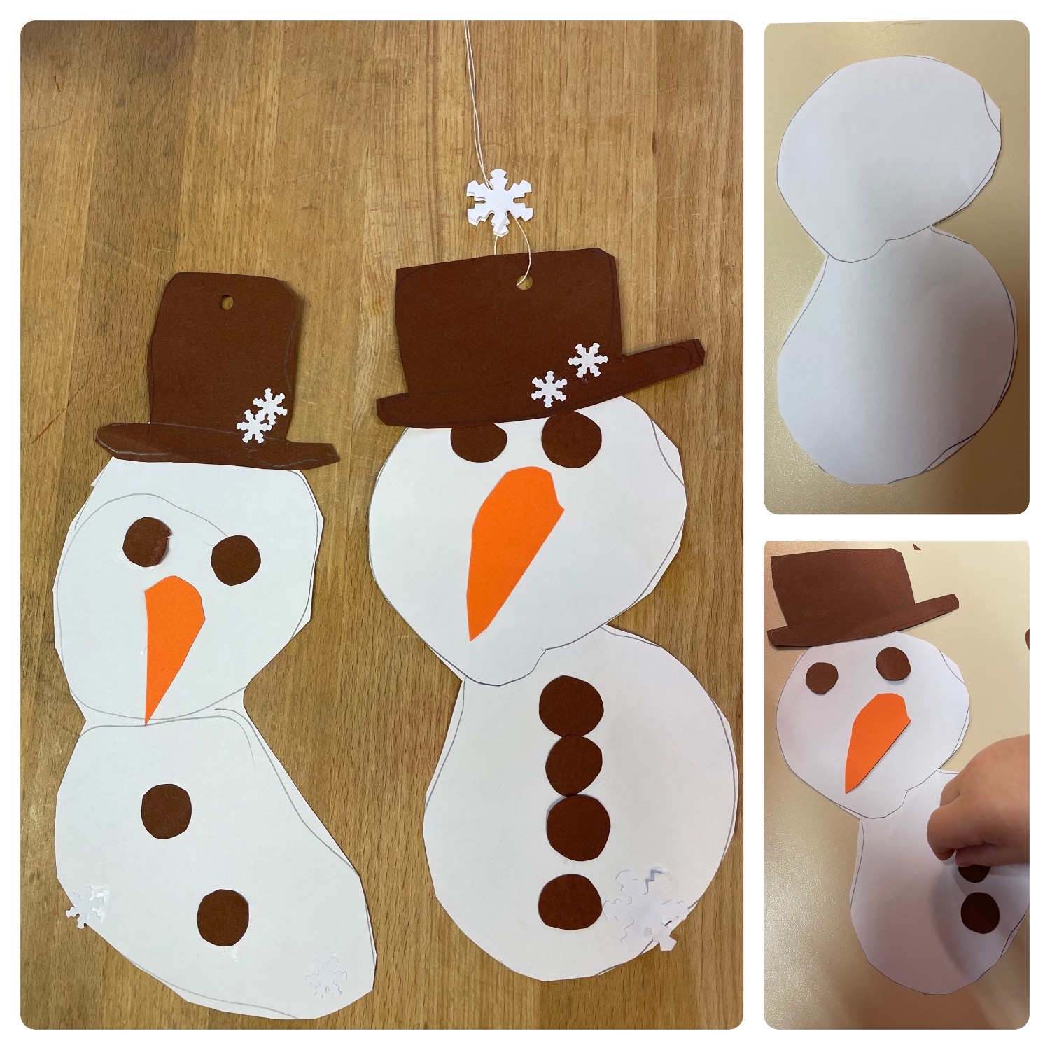 Titelbild zur Bastel- und DIY-Idee für Kinder '(579) Schneemänner aus Papier'