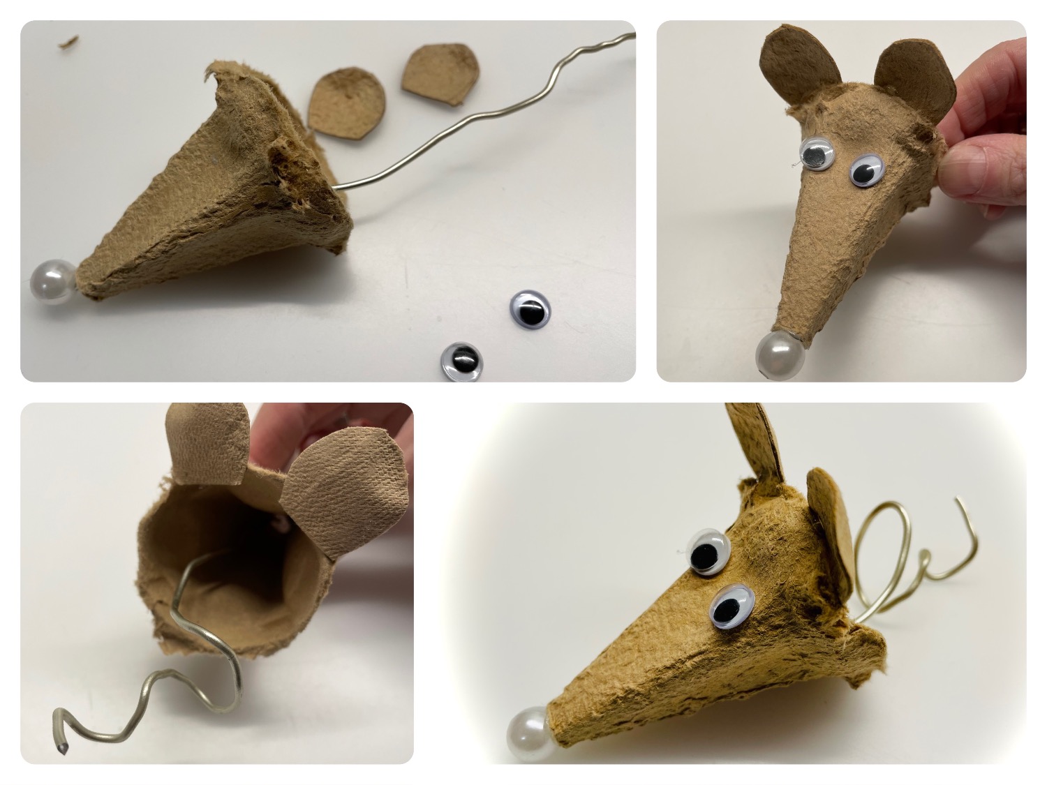 Titelbild zur Bastel- und DIY-Idee für Kinder '(588) Eierkarton-Maus'