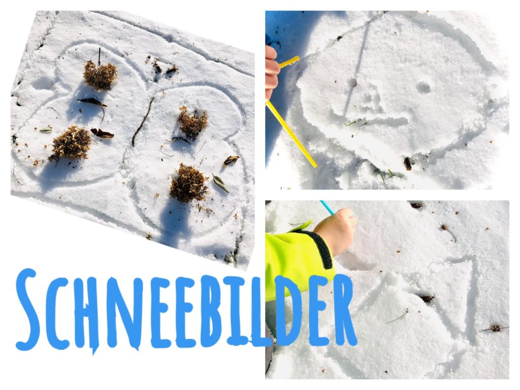 Schneebilder malen