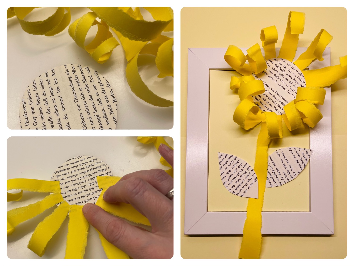 Titelbild zur Bastel- und DIY-Idee für Kinder '(627) Papierblume mit Reißtechnik'