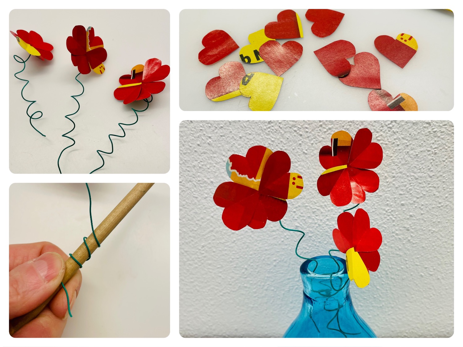 Titelbild zur Bastel- und DIY-Idee für Kinder '(661) Papier-Blumen zum Dekorieren'