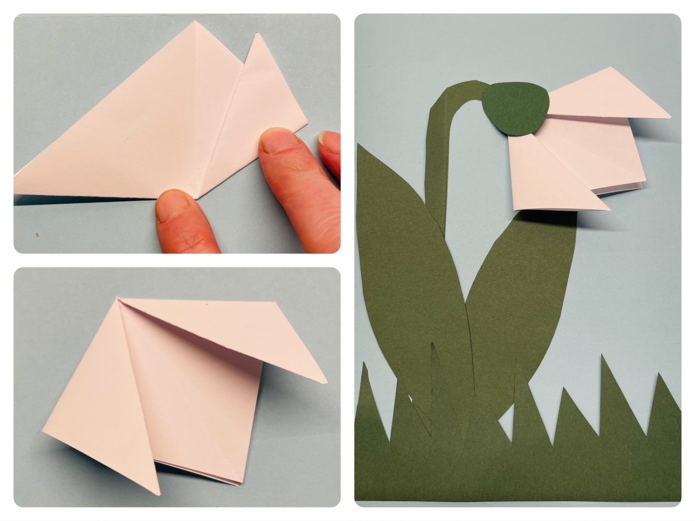 Schneeglöckchen falten | Schritt-für-Schritt Anleitung für Kinder