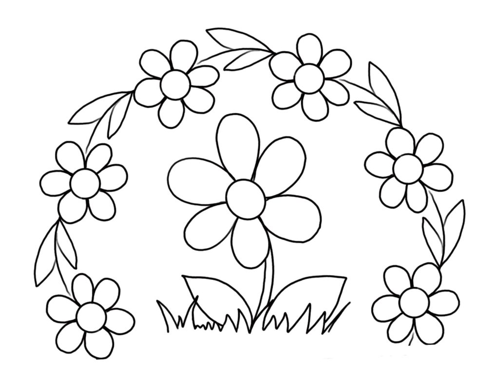 7 Ausmalbilder zum Frühling
