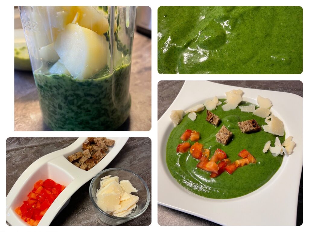 Spinatsuppe gemixt