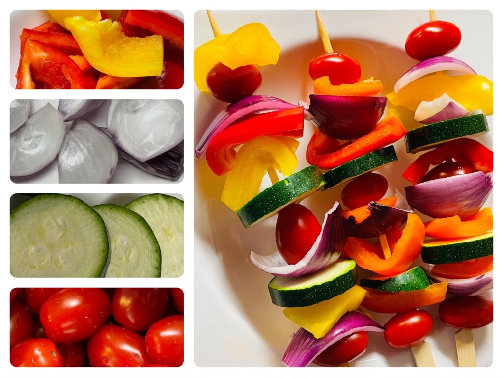 Gemüsespieße für den Grill