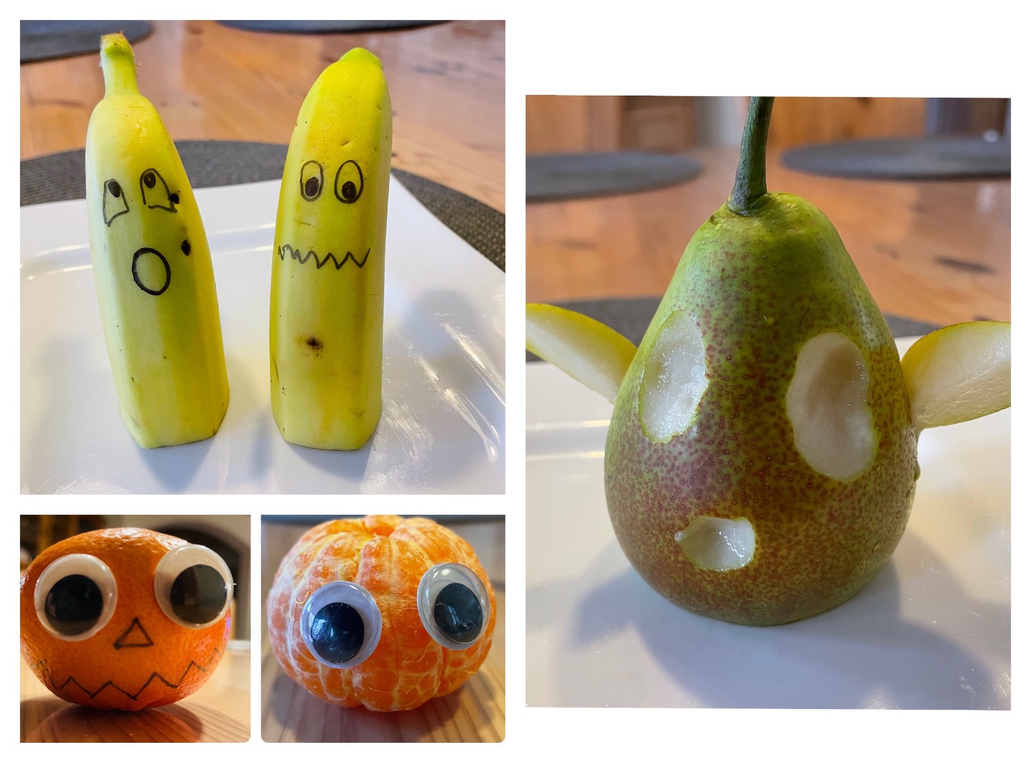 Titelbild zur Bastel- und DIY-Idee für Kinder '(862) Halloween – Obst (3 Ideen)'