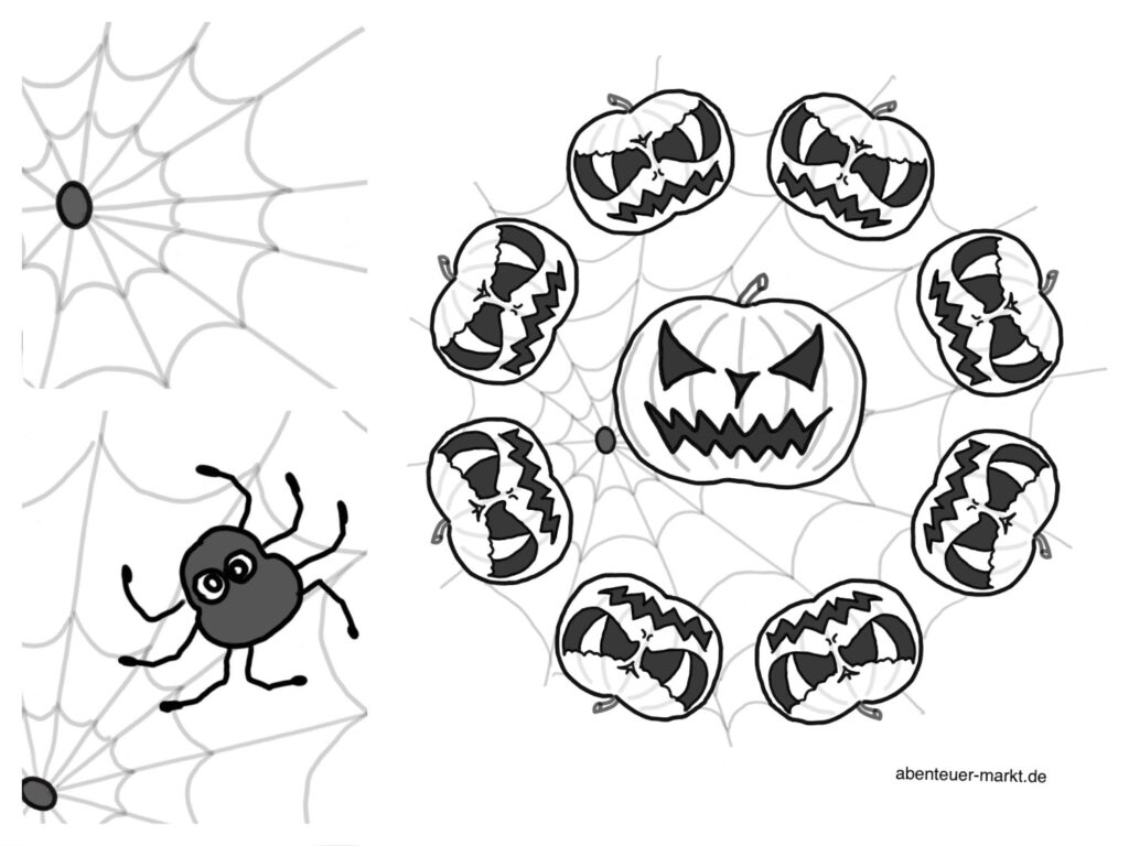 Mandalas für Halloween – Kürbisse