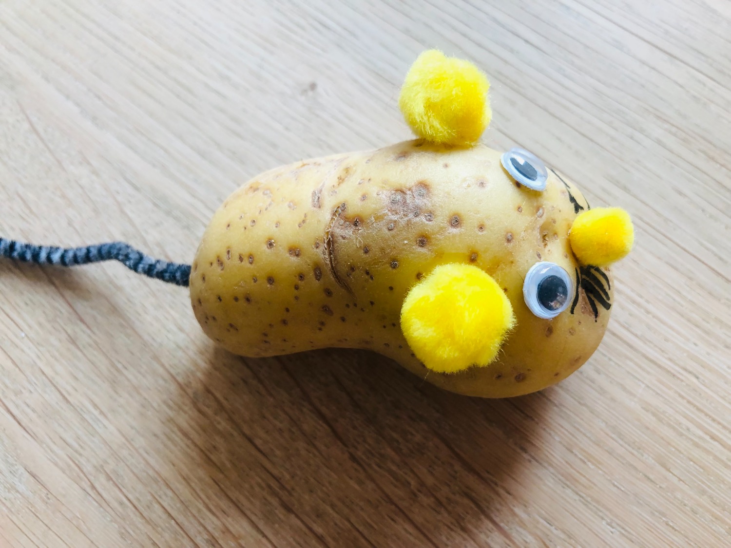 Titelbild zur Bastel- und DIY-Idee für Kinder '(915) Kartoffel-Maus basteln'