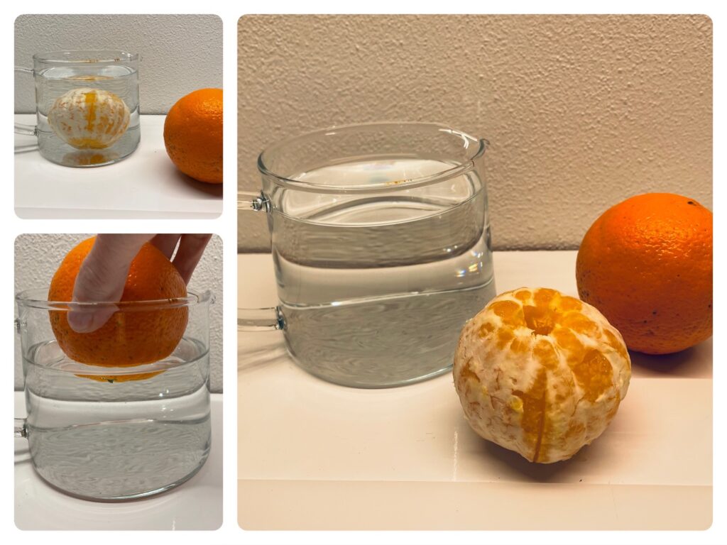 Experiment mit Orangen