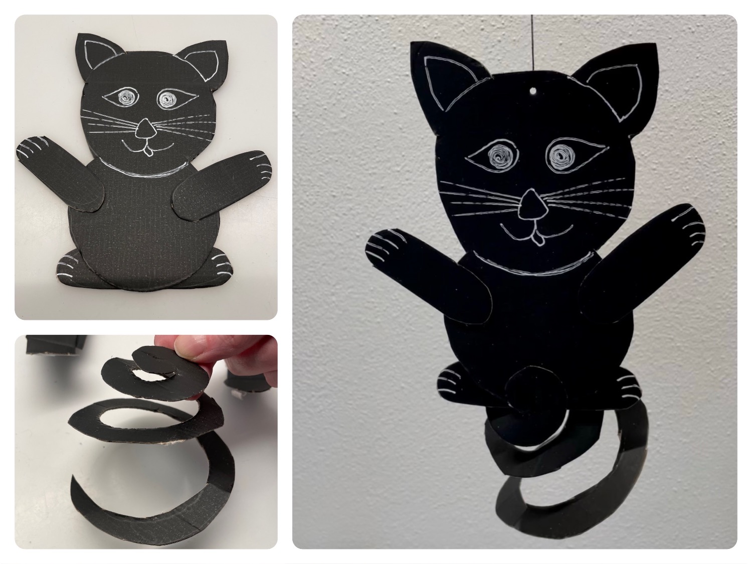 Titelbild zur Bastel- und DIY-Idee für Kinder '(1011) Katze zum Aufhängen'