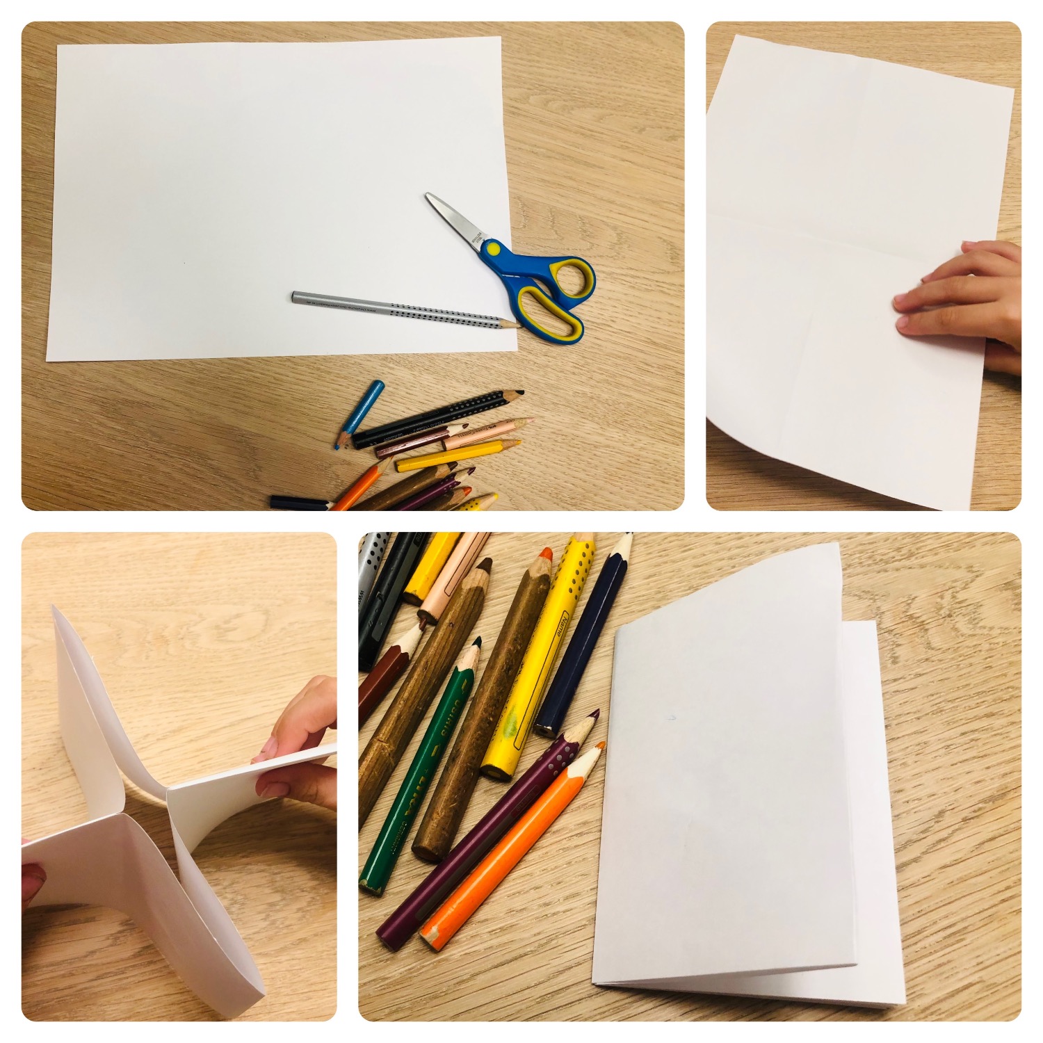Titelbild zur Bastel- und DIY-Idee für Kinder '(682) Mini – Buch basteln – aus DIN A4 Papier'