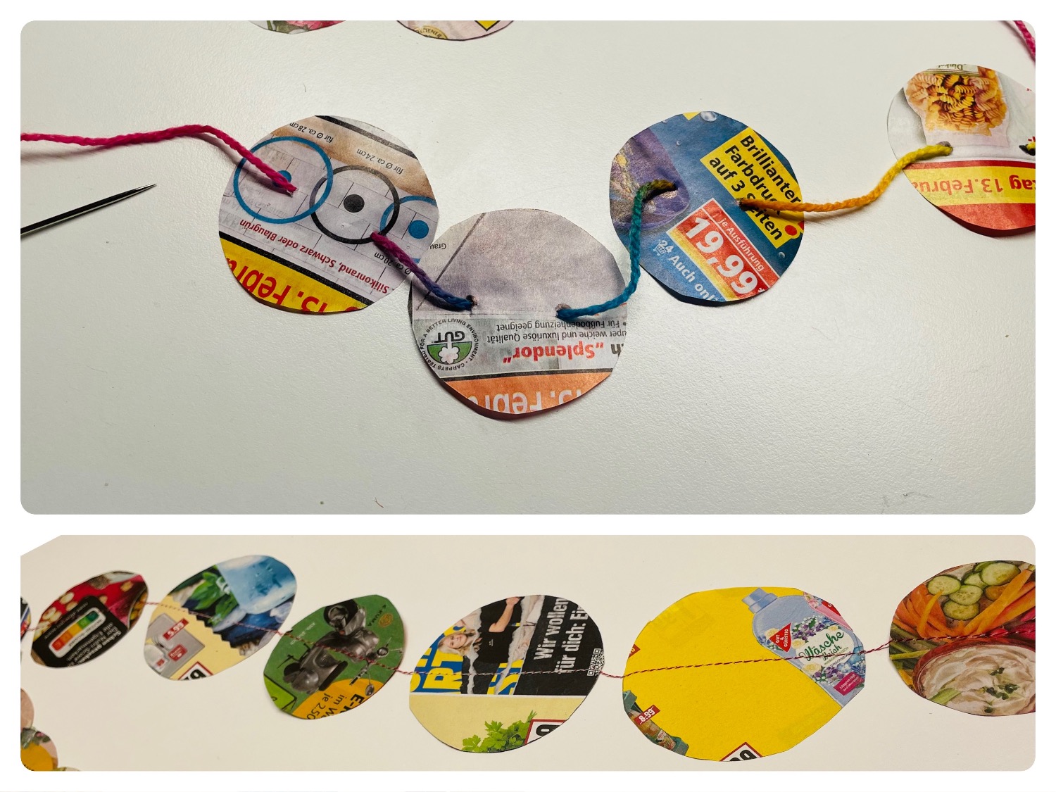 Titelbild zur Bastel- und DIY-Idee für Kinder '(890) Konfetti-Schlange basteln (upcyclen)'