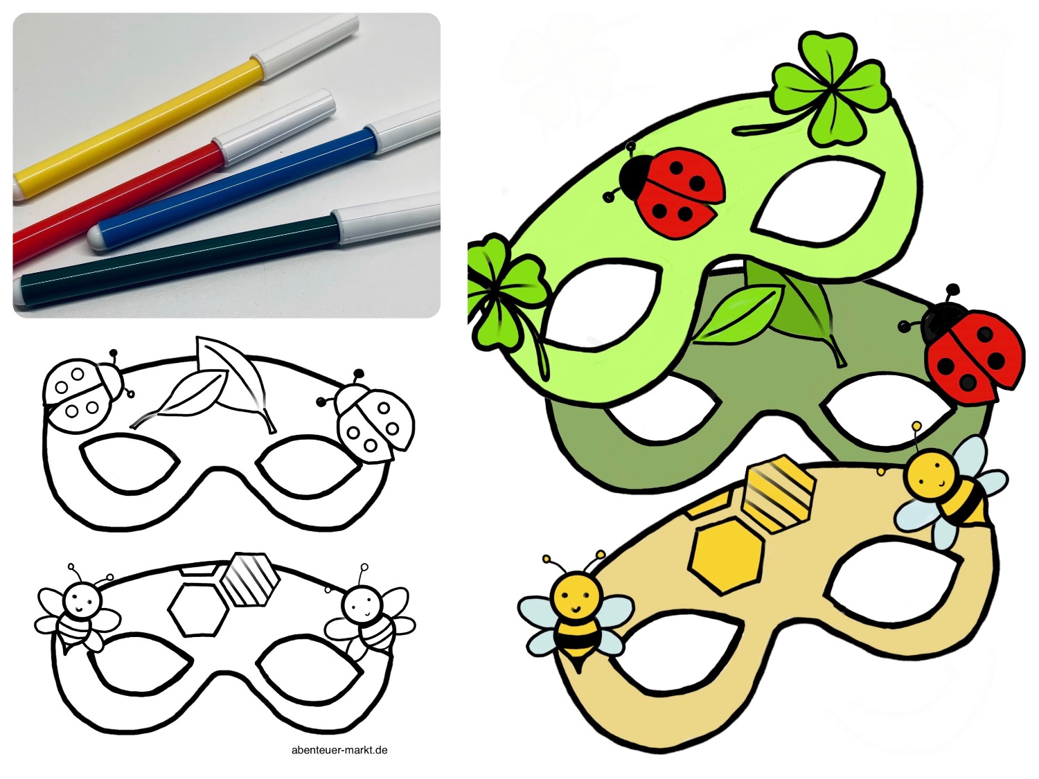 Titelbild zur Bastel- und DIY-Idee für Kinder '(1043) Masken zum Basteln'