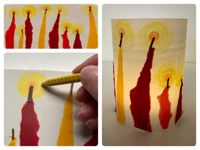 Titelbild zur Bastel- und DIY-Idee für Kinder '(233) Tischlaterne Kerzen'