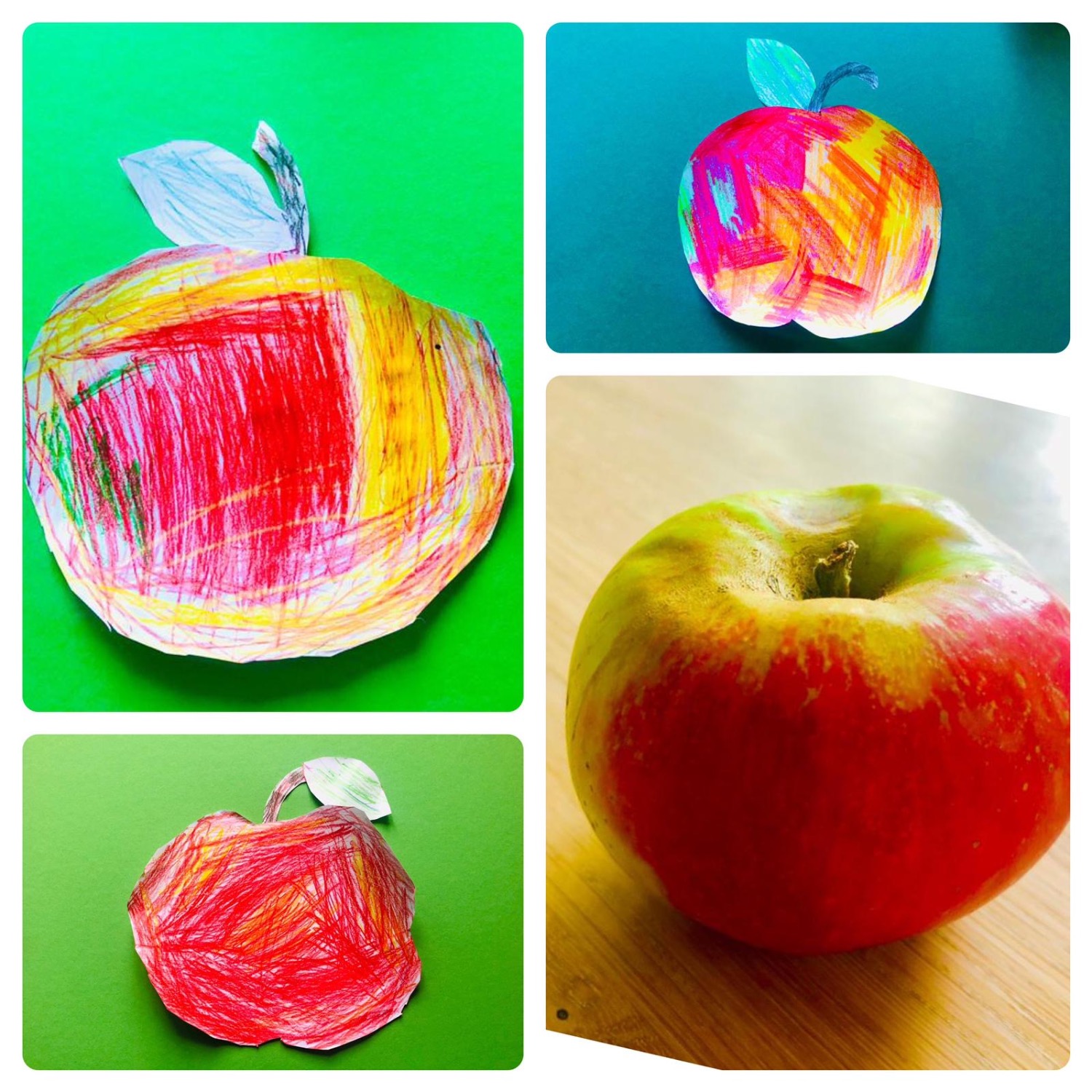 Titelbild zur Bastel- und DIY-Idee für Kinder '(414) Apfel malen – am Model'